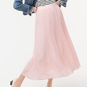J Crew Factory elastic waist pleated Midi skirt
